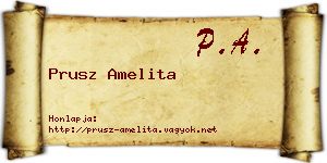 Prusz Amelita névjegykártya